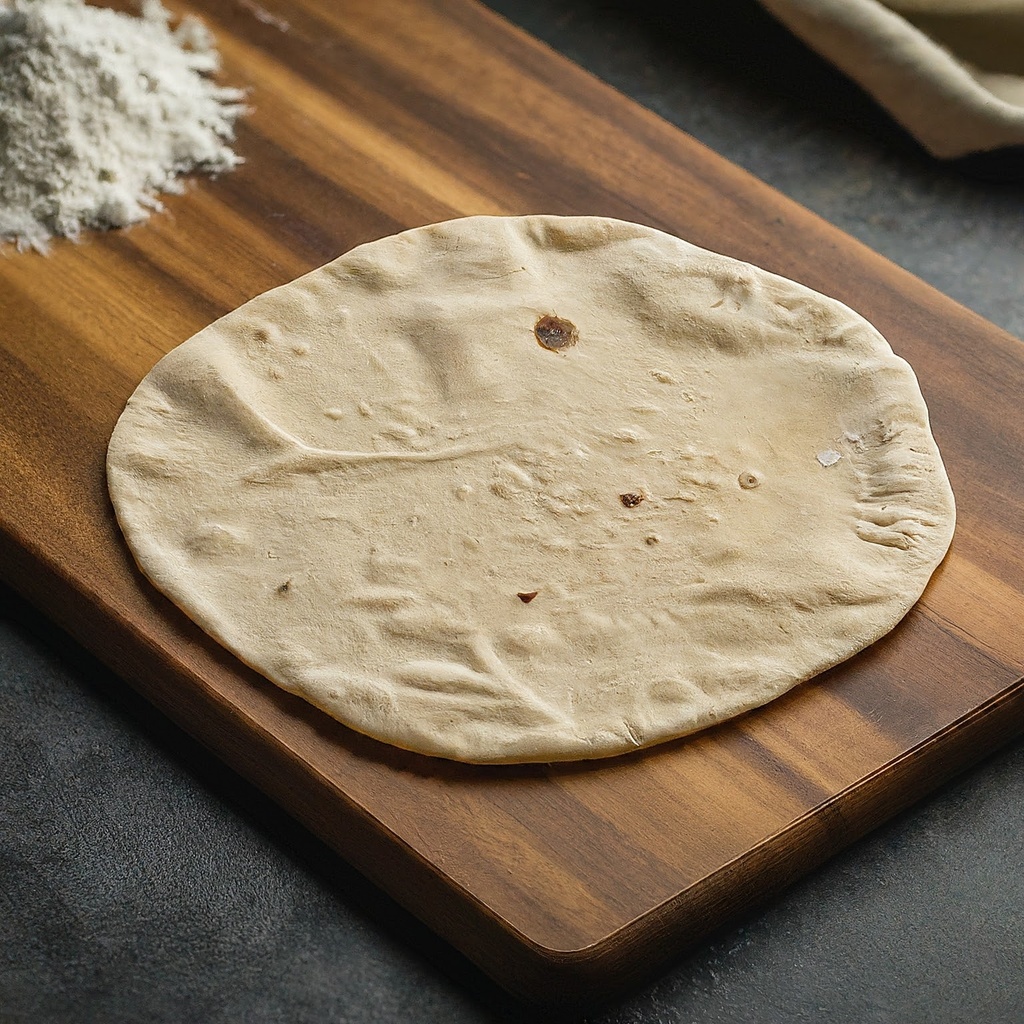 Ghee Tawa Chapati: Cooked